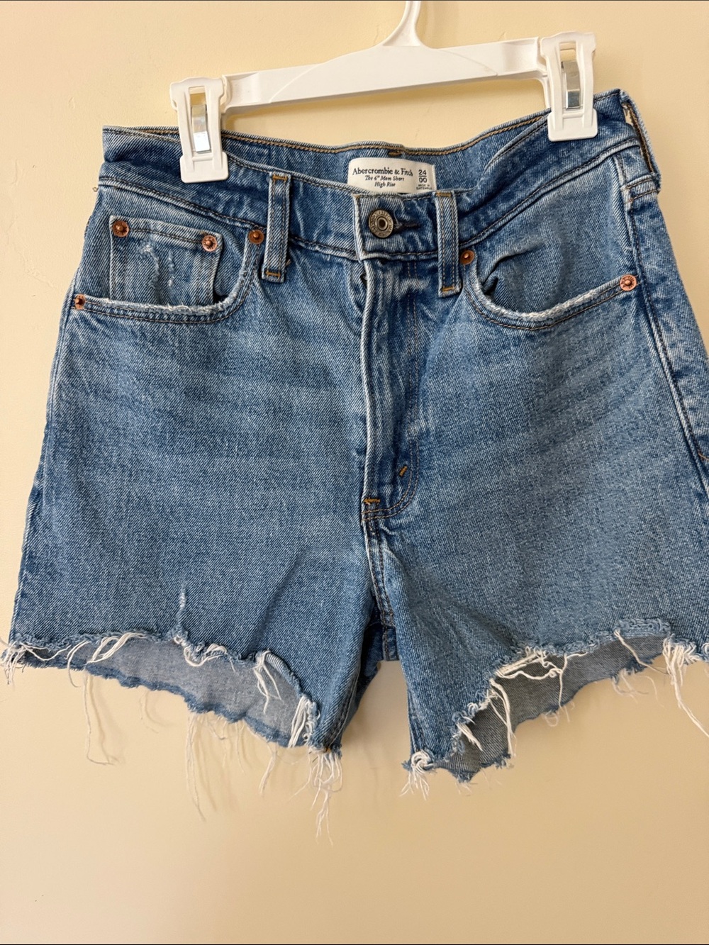 Abercrombie & Fitch Mom Short High Rise 6” W 24
